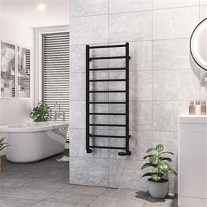 Eastbrook Tuscan Square handdoekradiator 50x120cm 460W zwart mat