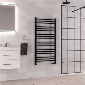 Eastbrook Corinium handdoekradiator 60x120cm 696W zwart mat