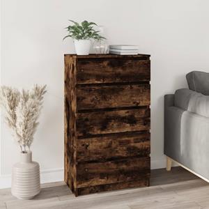 Vidaxl Schubladenschrank Räuchereiche 60x36x103 Cm Holzwerkstoff