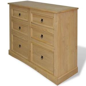 VidaXL Dressoir Mexicaans grenenhout Corona-stijl 130x48x104 cm
