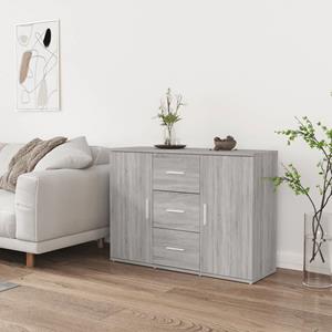 vidaXL Dressoir 91x29,5x65 cm bewerkt hout grijs sonoma eikenkleurig