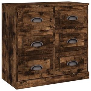 vidaXL Dressoir 70x35,5x67,5 cm bewerkt hout gerookt eikenkleurig