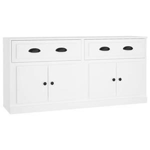 VidaXL Dressoirs 2 st bewerkt hout wit