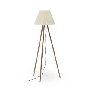 Kave Home  Benicarlo vloerlamp in massief rubberhout met een