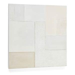  Abstract doek Pineda wit 95 x 95 cm