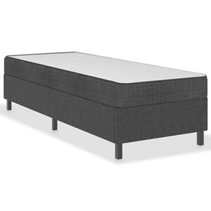 VIDAXL Boxspringbett Dunkelgrau Stoff 90x200 Cm