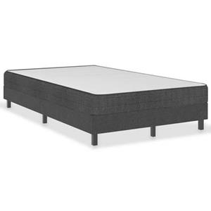 vidaXL Boxspring stof donkergrijs 120x200 cm