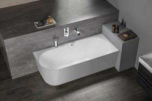 HAK Badewanne VERSYS Raumsparbadewanne,links, 170x85/70x47 cm