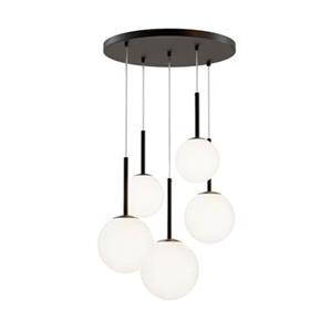 Basic form Basic Form Moderne 5-flammige Cluster-Pendel-Deckenleuchte Mattschwarz E14 - Maytoni