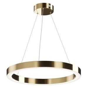 Maytoni Saturno LED hanglamp, ringvorm, messing