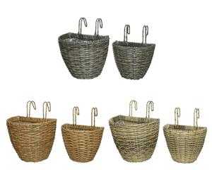 KSD Balconyplanter polyrattan S L18.00-W29.00-H38.00cm ass