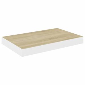 VIDAXL Schweberegal Eichenoptik Und Weiß 40x23x3,8 Cm Mdf