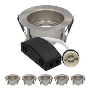 HOFTRONIC™ Set van 6 Rio LED inbouwspots - Verzonken armatuur - GU10 fitting - IP65 waterdicht - LED inbouwspot badkamer en buiten - RVS