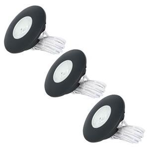 HOFTRONIC 3x Pavo - LED Inbouwspots Badkamer IP44 Zwart