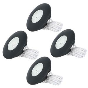 HOFTRONIC 4x Pavo - LED Inbouwspots Badkamer IP44 Zwart