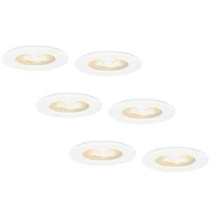 HOFTRONIC 6x Nola - LED Inbouwspots Badkamer IP65 Wit