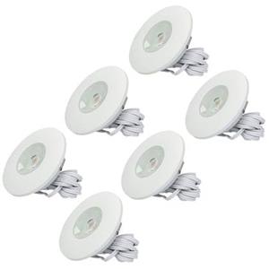 HOFTRONIC 6x Pavo - LED Inbouwspots Badkamer IP44 Wit