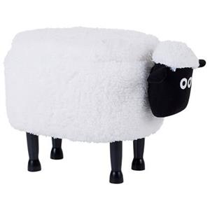 Beliani SHEEP Hocker Wit