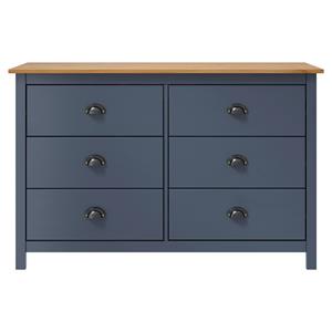 vidaXL Dressoir Hill 125x40x80 cm massief grenenhout grijs