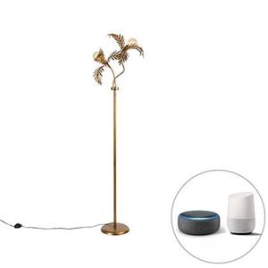 QAZQA LED Vloerlamp botanica - Goud|messing - Landelijk - D 50cm