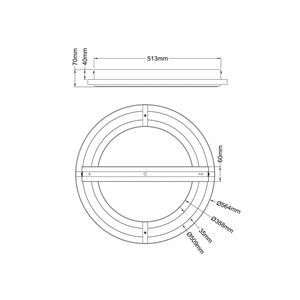 Nino Leuchten LED plafondlamp Rilas, rond, Ø 56 cm