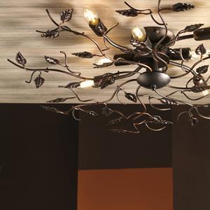 Euluna Plafondlamp Cernecchio, 8-lamps, brons