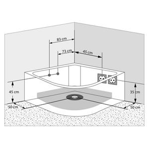 AcquaVapore Whirlpool-Badewanne Whirlpool Pool Badewanne Wanne W05 140x140cm