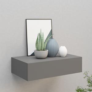 VIDAXL Wand-schubladenregal Grau 40x23,5x10 Cm Mdf