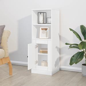 vidaXL Hoge kast 36,35,5x103,5 cm bewerkt hout wit