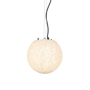 Qazqa Moderne Buiten Hanglamp Grijs 25 Cm Ip65 - Nura