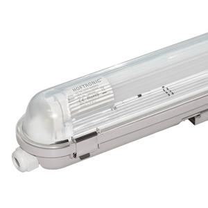 HOFTRONIC™ LED TL armatuur IP65 120 cm Koppelbaar 3000K incl. 18W LED buis RVS Clips