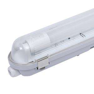 HOFTRONIC™ LED TL armatuur IP65 150 cm Koppelbaar 4000K incl. flikkervrije 24W LED buis RVS Clips