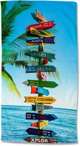 Good Morning strandlaken Beach Sign (180x100 cm) Multi Mixprint