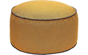 Natur24 Sofa Pouf Viera 60 x 30 x 60 cm Senfgelb Blau Sitzgelegenheit Sitzgarnitur