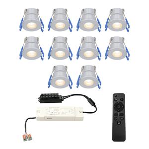 HOFTRONIC™ Complete veranda set 10x3W dimbare Milano LED inbouwspots IP65