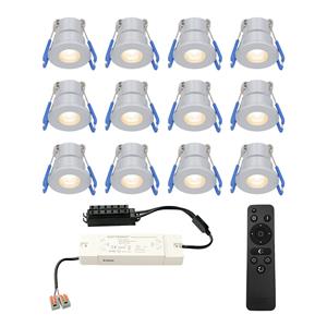 HOFTRONIC™ Complete veranda set 12x3W dimbare Milano LED inbouwspots IP65