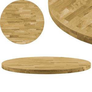 VidaXL Tafelblad rond 44 mm 400 mm massief eikenhout