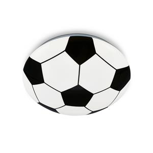 Briloner LED-Deckenleuchte Fußball, schwarz/weiß, Ø 27,5cm