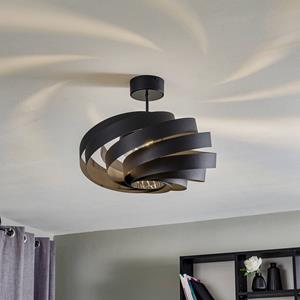 Euluna Plafondlamp Vento zwart Ø 50 cm