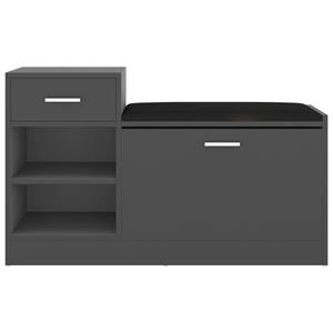 vidaXL Schoenenbank Grijs