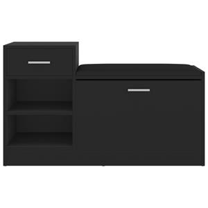 VidaXL Schoenenbank 94,5x31x57 cm spaanplaat zwart 8720286343401