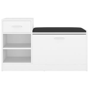 vidaXL Schoenenbank 94,5x31x57 cm spaanplaat wit
