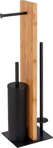Wenko WC-Garnitur Lesina, bambus, mit Silikon-Bürstenkopf