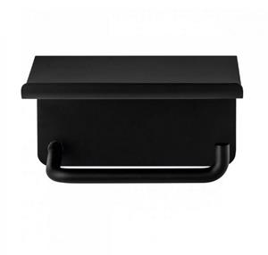 Blomus Toilettenpapierhalter WC Rollenhalter MODO mit Ablage schwarz