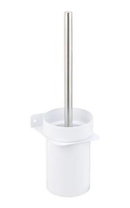 SOSmart24 WC-Garnitur  PURE WHITE Klobürstenhalter aus Metall - Weiß Matt - NORDIC MINIMALISM - Toilettenbürstengarnitur Klobürste Toilettenbürste Bad WC, (1-tlg), L