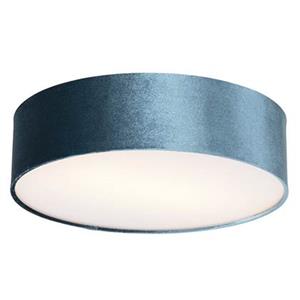 Qazqa Moderne Plafondlamp Blauw 40 Cm Met Gouden Binnenkant - Drum