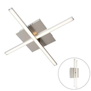 QAZQA LED Plafondlamp cruz - Staal - Modern - L 380mm