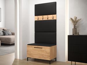 Vestiaire ZION 1 deur artisan eik/zwart
