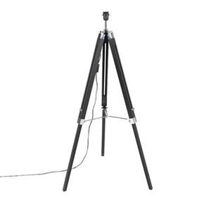 QAZQA Vloerlamp tripod - Zwart - Industrieel - D 660mm