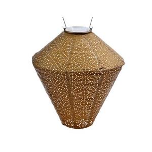 LUMIZ Solar Buitenlampion Sashiko Diamond - 28 cm - Goud